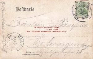 Germany, Ulm Postmark, RPPC, German Soldiers in Uniform with Rifles, 1905 PM