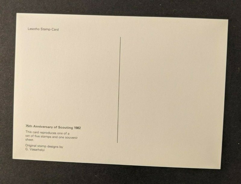 Mint Vintage Boy Scout Scouting Anniversary Postcard Lesotho