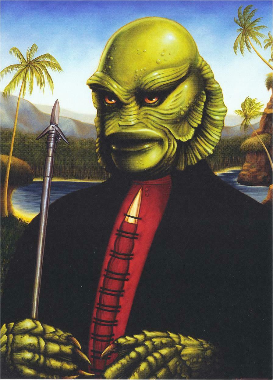 Creature From The Black Lagoon Tormentare By Isabel Samaras Art Large Postcard Hippostcard