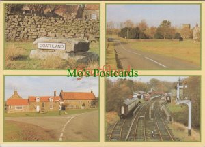 Yorkshire Postcard - Moors Village, Goathland Railway Station & Church RR19139