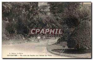 Old Postcard Le Havre Un Coin Du Jardin of & # 39Hotel Town