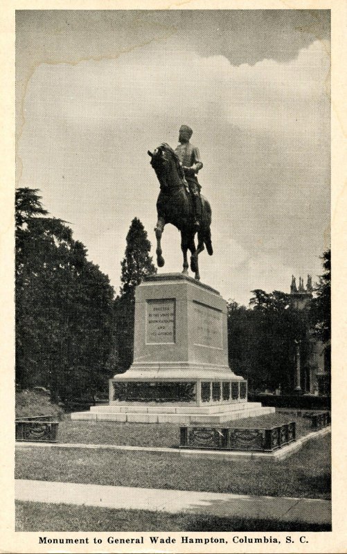 SC - Columbia. Confederate Wade Hampton Monument