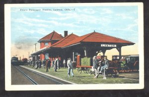 LAWTON OKLAHOMA RAILROAD DEPOT TRAIN STATION VINTAGE POSTCARD