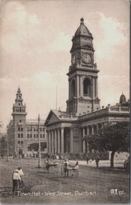 South Africa Town Hall West Street Durban Vintage Postcard C078