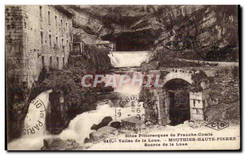 Mouthier-Haute-Pierre - Source of the Loue - Old Postcard