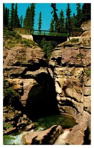 Postcard BRIDGE SCENE Jasper Alberta AB AT8380