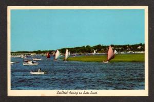 MA Sail Boat Race Bass River CAPE COD MASS Postcard PC