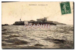 Old Postcard the castle of If Marseille