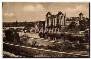 Old Postcard L & # 39Abbaye St stone Solesmans On the Edge of the Sarthe
