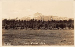 LPS18 CASCADE RANGE Oregon Three Finger Jack Summit Real Photo Postcard