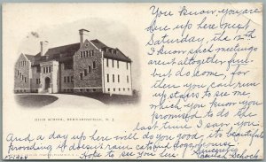 BERNARDSVILLE NJ HIGH SCHOOL ANTIQUE POSTCARD