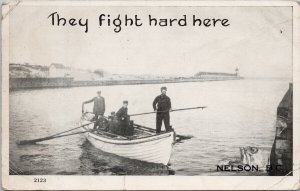 Nelson BC Huge Fish Exaggeration Fishing Fishermen RPPC Postcard F55 *as is