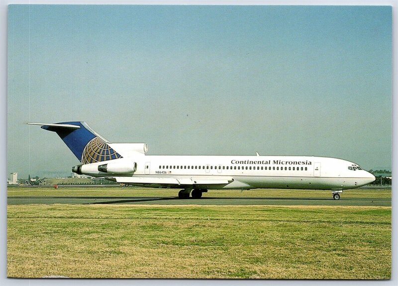 Airplane Postcard Continental Micronesia Airlines Boeing 727-227 at Nagoya DB6