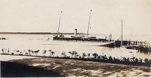 1910 RPPC Marion MA Mass Parthenia Yacht Steam Boat Antique Real Photo Postcard