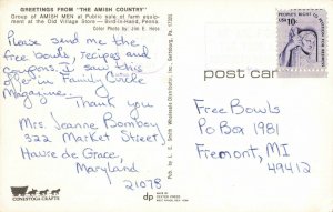 Postcard Greetings From The Amish Country Posted 1981