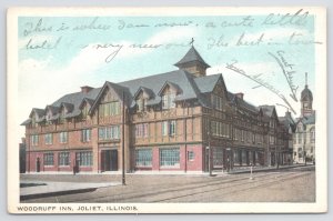 Hotel & Resort~Panorama Woodruff Inn Joliet Illinois~Vintage Postcard