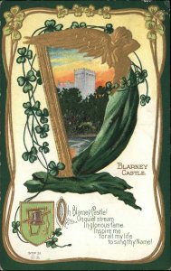 St Patrick's Day Ireland Blarney Castle c1910 Vintage Postcard