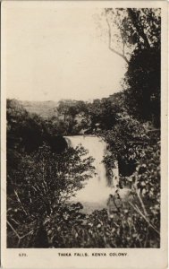 PC THIKA FALLS KENYA REAL PHOTO POSTCARD (a27706)