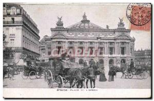 Old Postcard The Paris Opera Square