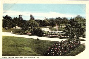 Postcard GARDEN SCENE St. John New Brunswick NB AI2485