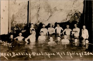 Modern Reprint, Men's Bathing Pool, Lava Hot Springs ID Postcard D66