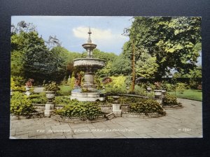 Durham DARLINGTON South Park Fountain c1950 Postcard by Valentine