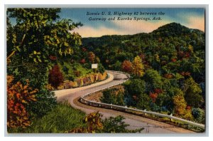 Scenic U. S. Highway 62 Gateway Eureka Springs AR Vintage Standard View Postcard 