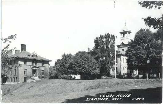 RPPC of Court House, Viroqua, Wisconsin, WI, Cook Co Kodak Paper