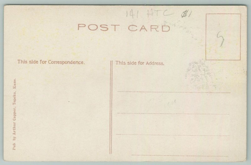 Topeka Kansas~Vinewood Park Lagoon~c1910 Postcard