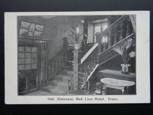 Cornwall TRURO The Red Lion Hotel Oak Staircase - Old Postcard