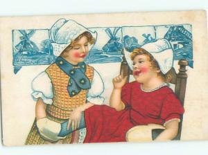 Divided-Back CHILDREN SCENE Great Postcard AA5433