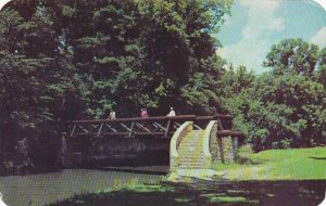 Illinois Rockford Rustic Bridge Over Pine Creek White Pines Forest State Park