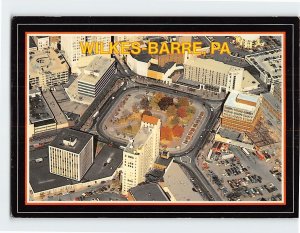 Postcard Bird's Eye View of Public Square Wilkes-Barre Pennsylvania USA