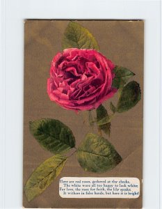 Postcard Greeting Card with Roses Quote and Art Print