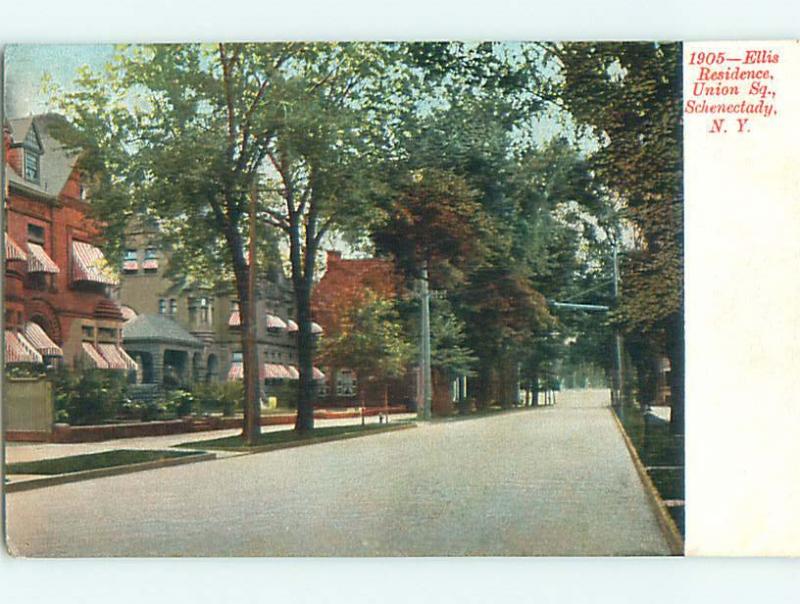 Unused Pre-1907 ELLIS HOME ON UNION STREET Schenectady New York NY t3254