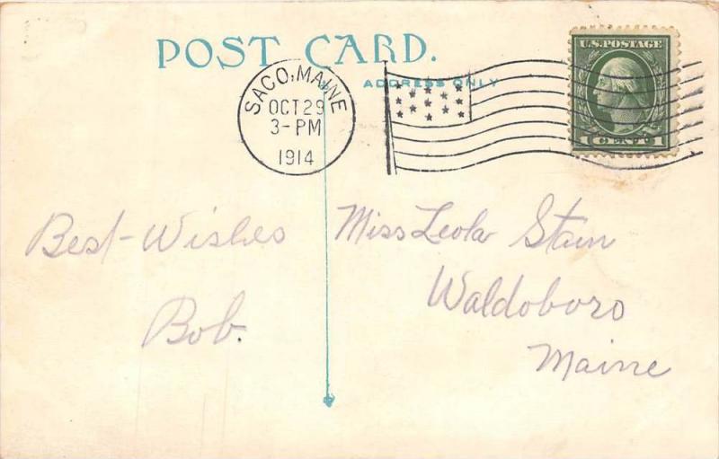 25149 ME, Saco, Main Street looking North from R.R