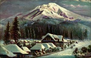 MT SHASTA CA, Snowy Winter Scene, a TUCK 1909 Beautiful Color Postcard CA287654