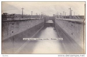 RP; Gatun locks, looking South, Panama, 1910s