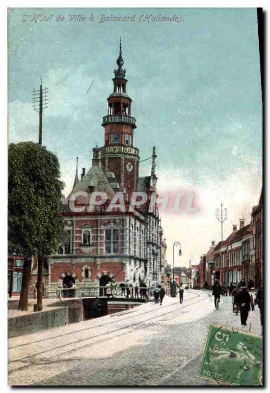 Postcard Old Town Hall Bolsward Advertisement Cocoa Blooker