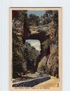 Postcard Natural Bridge, on Lee Highway, Natural Bridge, Virginia