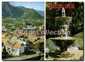 Modern Postcard Tarascon on La Fontaine Artiege the general view