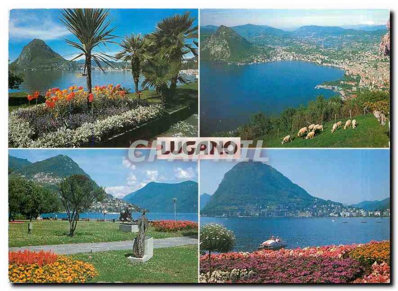 Modern Postcard Lugano Monte S Salvatore