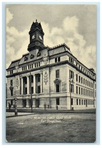 c1910's Webster County Court House Fort Dodge Iowa IA Antique Postcard 