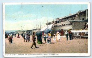 SANTO DOMINGO, NM New Mexico ~ Fred Harvey STREET SCENE Day of CORN DANCE 1915? 