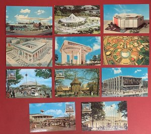 1964 New York World's Fair,  Queens, New York, Lot of 11 Different Postcards