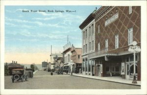 Rock Springs WY South Front St. c1920 Postcard RIALTO - Theatre?