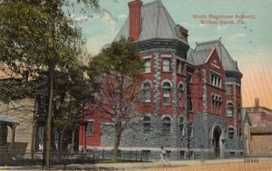 Postcard Ninth Regiment Armory Wilkes Barre PA