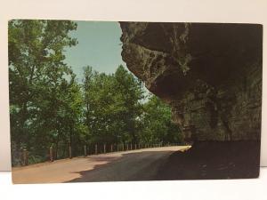 Missouri Scenic Highway 59 Noel Ozarks Overhanging bluffs Lanagan Postcard A31