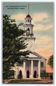 c1930's The Congregational Church Kennebunkport Maine ME Vintage Postcard