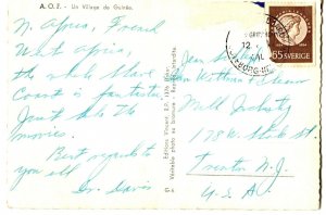 RPPC Postcard AOF Village Guinee Africa